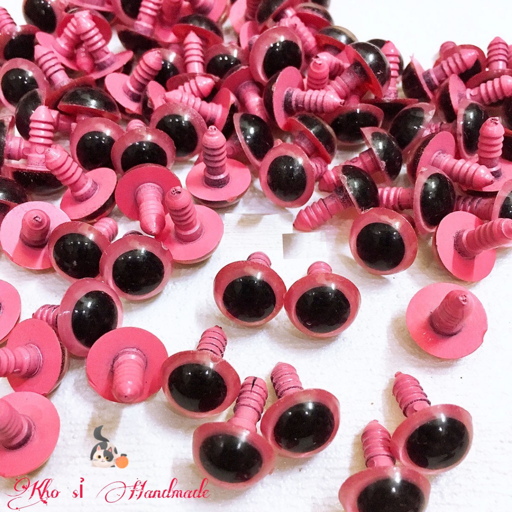 Mắt thú màu hồng có chốt an toàn cho bé (1 đôi)