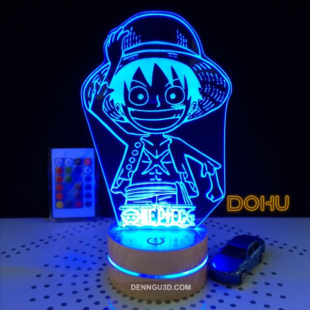 Đèn Để Bàn ONE PIECE Monkey D. Luffy (Ver 3) - 16 Màu Kèm Điều Khiển Và Dây Cáp (Có Video)