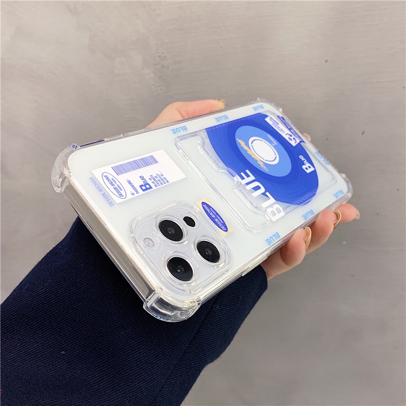 Ốp Điện Thoại Mềm Chống Sốc Có Túi Khí Đựng Thẻ Cho iPhone 13 11 12 Pro Max XS XR X 6 7 8 Plus 12 13