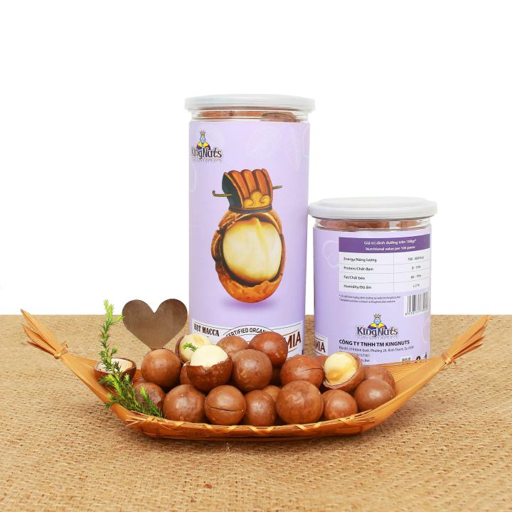 Hạt Macca Nứt Vỏ Nhập Úc Sấy Chín 500g Kingnuts Tặng Kèm Đồ Khui