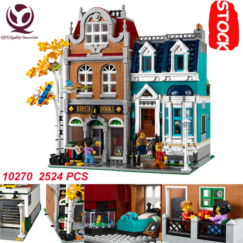 Đồ chơi Lắp ghép Mô hình  Nhà Sách Theo Kiểu Châu âu JJ001 Book Shop