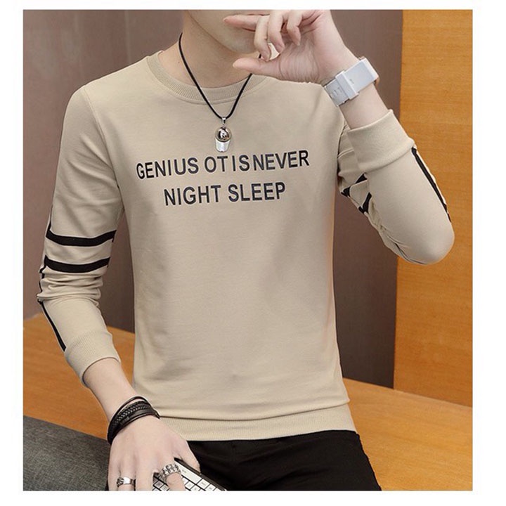 Áo thun tay dài nam nữ phong cách hàn quốc vải thun cotton mềm mịn mặc mát cổ và tay áo may bo