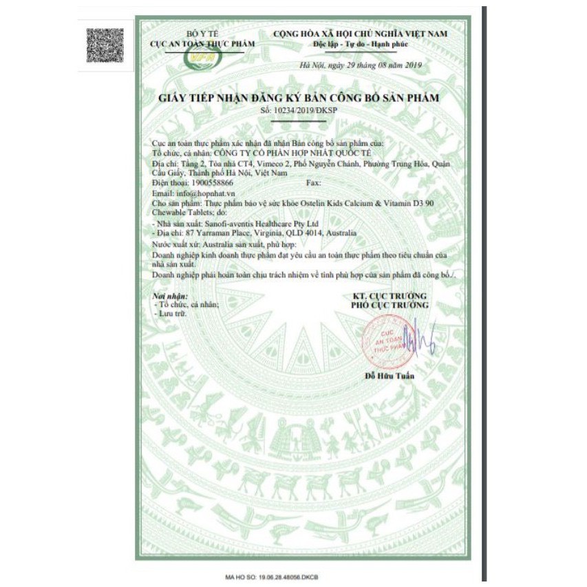 Canxi Ostelin khủng long viên cho bé - Ostelin Kids Calcium & Vitamin D3 90 viên