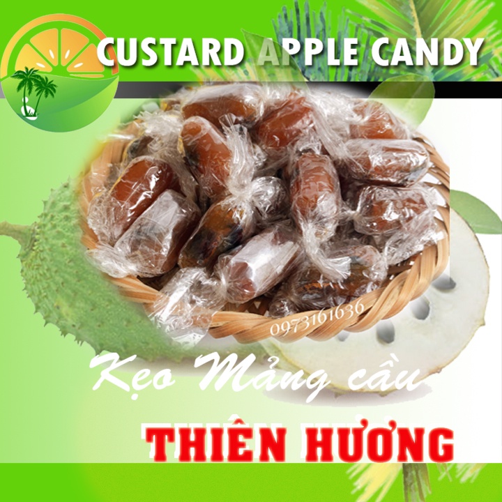 Kẹo mãng cầu me nguyên hạt loại ngon- đồ ăn vặt- đặc sản Bến Tre