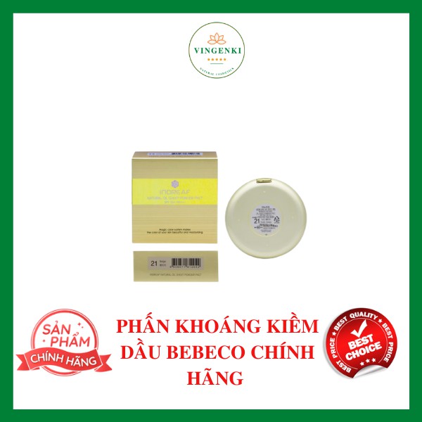 Phấn khoáng kiềm dầu Inoreaf Natural Oil Sheet Powder Pact SPF50+, PA+++