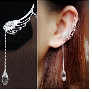 Khuyên Tai Đeo Vành Giọt Sương Pha Lê Phong Cách Hàn KTVANHGIOTSUONGPHALE02