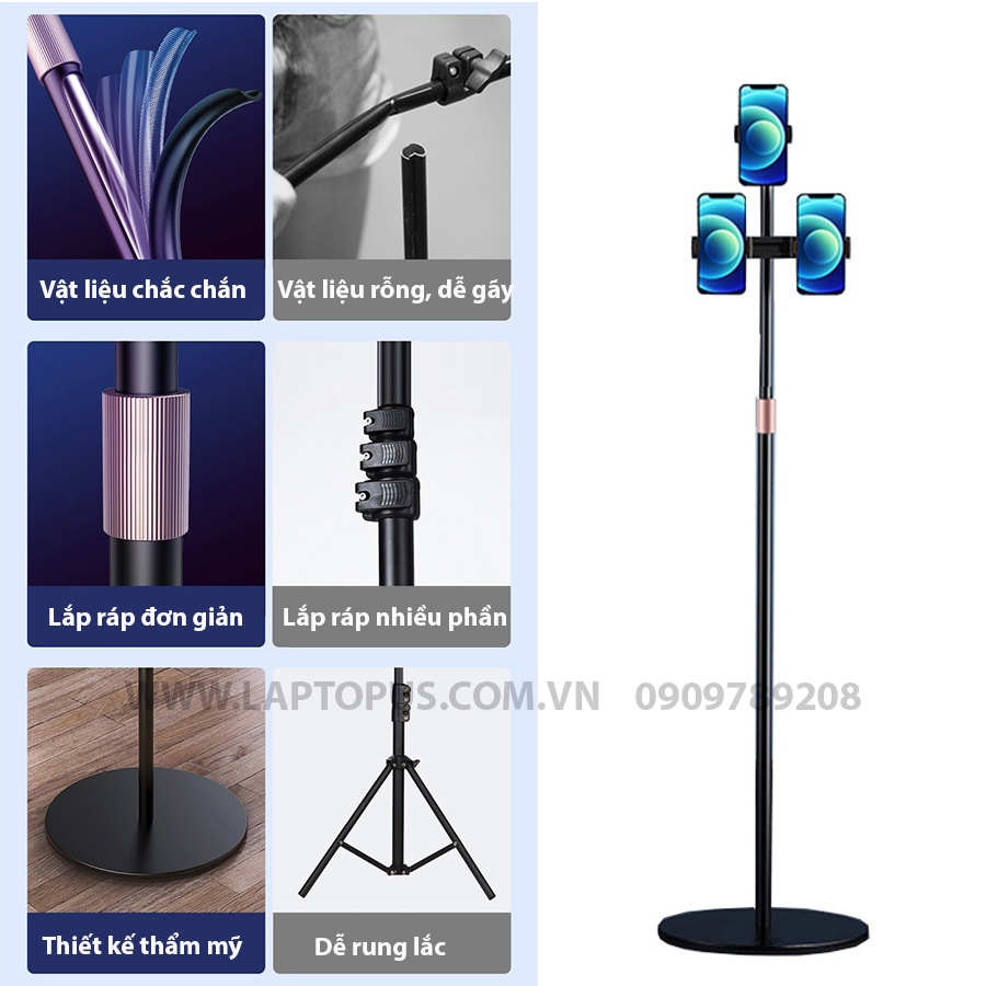 Giá Đỡ Sàn Livestream Chụp Ảnh Quay Video Điện Thoại iPad Chắc Chắn