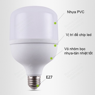 Bóng Đèn Led Bulb 20w - 30w - 40w - 50w . Ánh Sáng Trắng