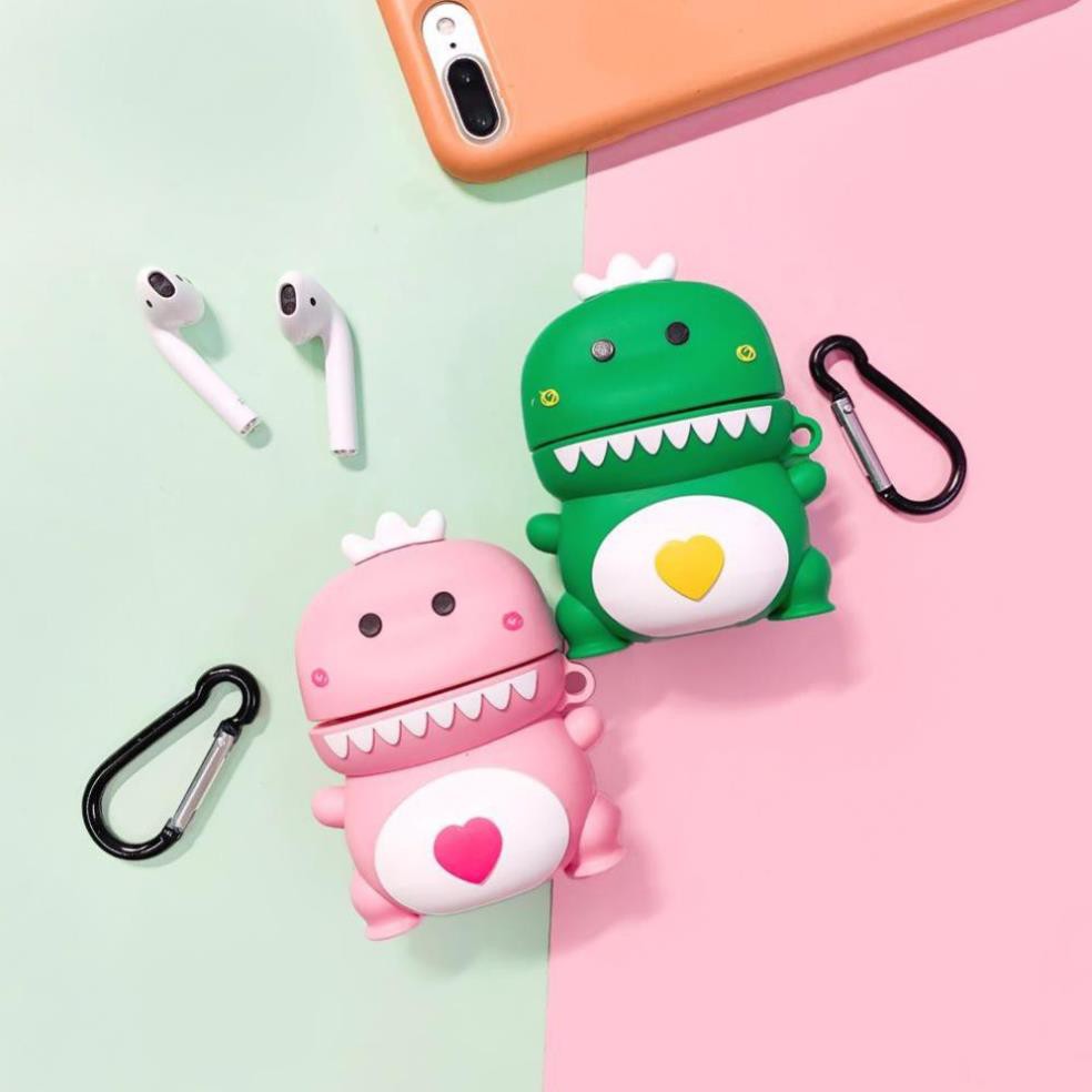 Case Airpods 2 Pro i7/i9/i12 - Vỏ Bao Đựng Bảo Vệ Ốp Tai Nghe, Sillicone Dẻo Chống Bám Bẩn Khửng Long Love -Pk.vn