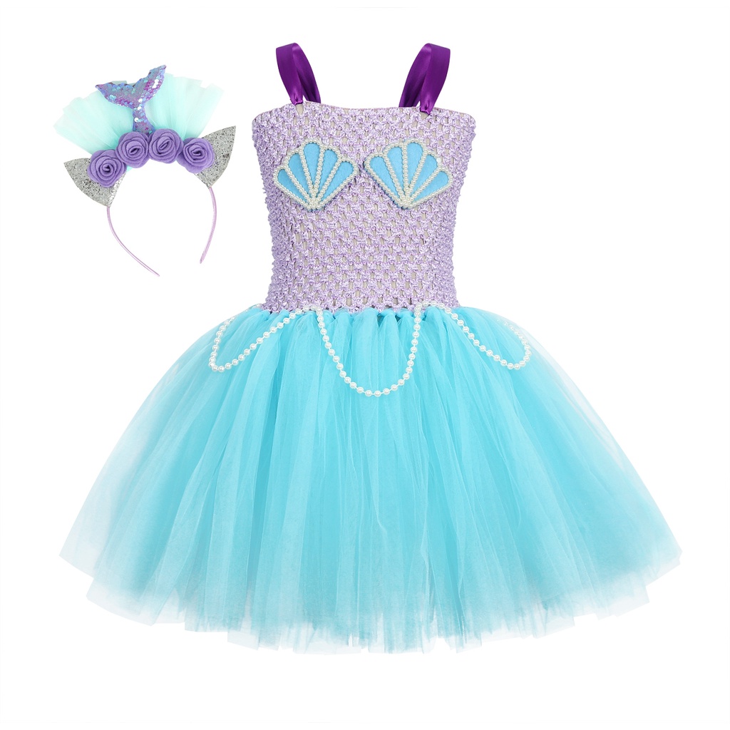 Đầm Công Chúa Tiên Cá Xinh Xắn Cho Bé Gái