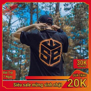 Áo Thun Swe Nam Nữ Form Rộng Tay Lỡ Phong Cách Thời Trang Cặp Đôi Hàn Quốc In Hình Họa Tiết Đơn Giản Màu Cam Vici Unisex