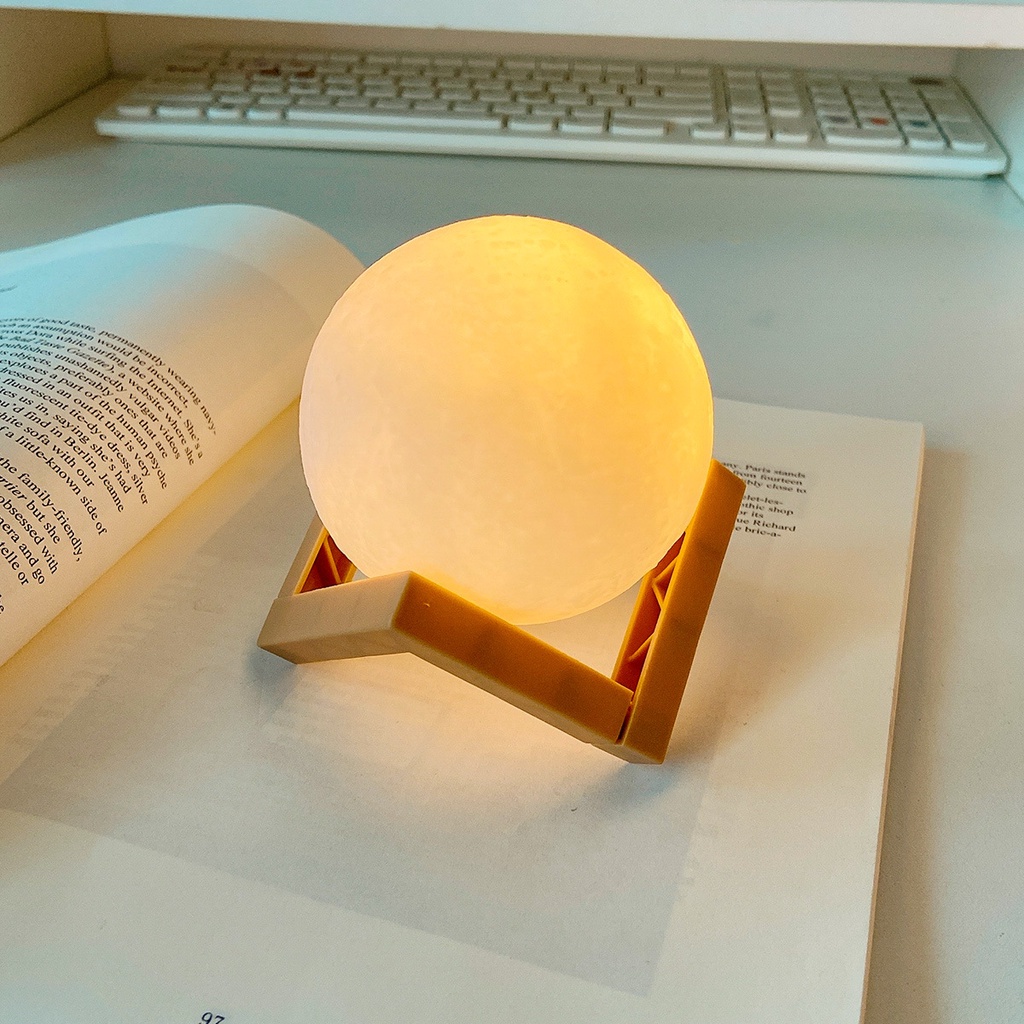 Đèn ngủ mặt trăng 3D, Đèn ngủ, đèn để bàn kích thước 8cm - 12cm