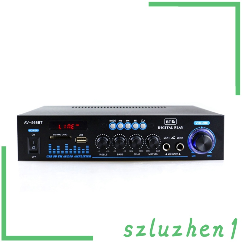 [Hi-tech]  Bluetooth Audio Amplifier 12V 220V Sound Amp for Home Speakers Car Karaoke