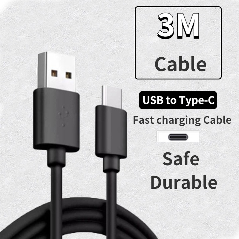 Dây Cáp Sạc Nhanh 3M Cổng USB Sang Type-C Cho Huawei Samsung