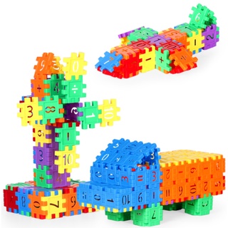 Bộ đồ chơi 50 khối nhựa xây dựng Building block kích thích óc sáng tạo cho bé