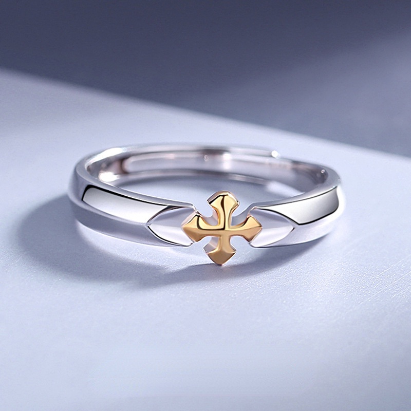 Nhẫn Hở Mạ Bạc 925 Đính Đá Zircon Xanh Dương Sáng Tạo Thời Trang Có Thể Điều Chỉnh Cho Cặp Đôi
