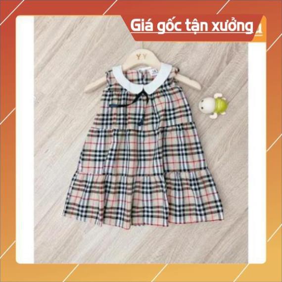 VÁY KẺ BBR SÁT NÁCH CỔ SEN TRẮNG CHO BÉ GÁI - Mẫu mới 2021 - ANHStore