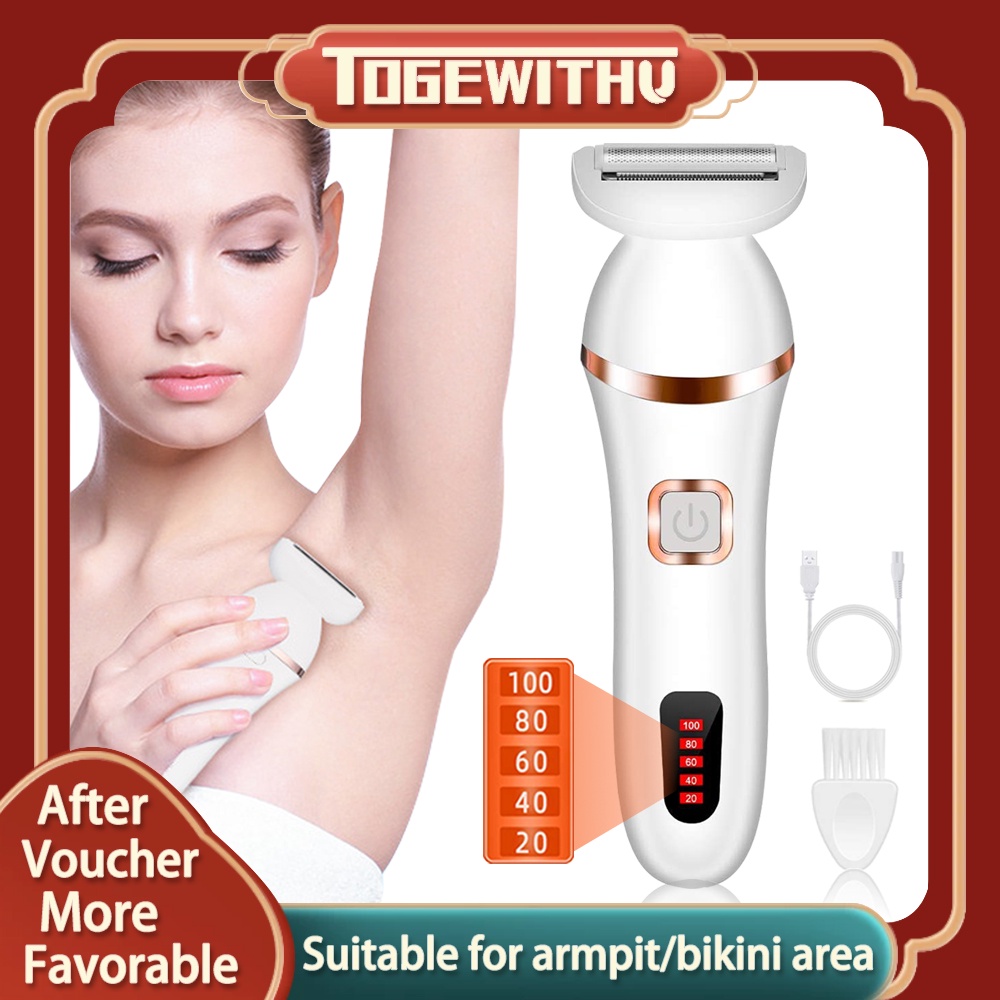TOGEWITHU Máy Cạo Lông Không Đau 3 Trong 1 Có Thể Sạc Lại Cho Nữ Lưng