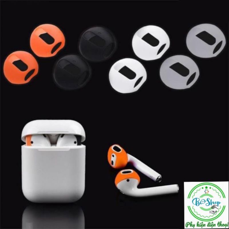 🍀Bộ 2 Nút Đệm Tai Bằng Silicon Chống Trơn Trượt , chống bẩn Cho Tai Nghe Airpods 1 2 i11, i12...