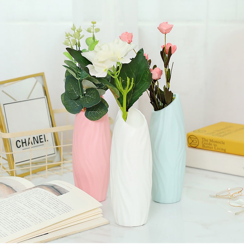 Bình hoa - Lọ cắm hoa bằng nhựa giả gốm phong cách bắc âu