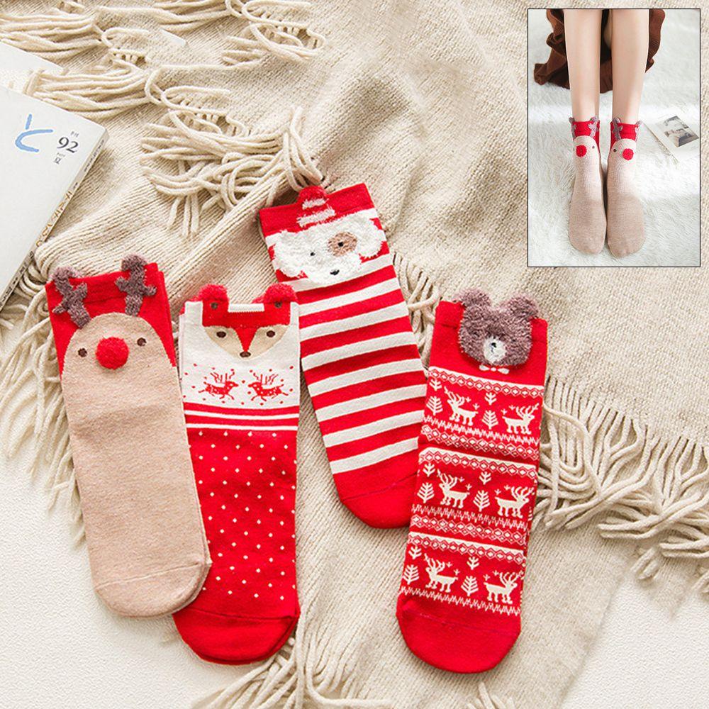 Vớ Giáng Sinh Mềm Mại Phong Cách Harajuku Thời Trang