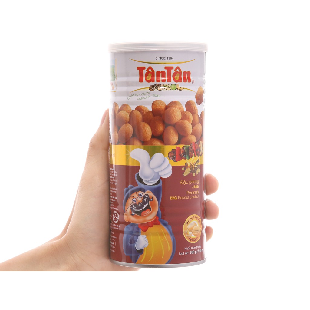 Đậu phộng vị BBQ Tân Tân lon 200g