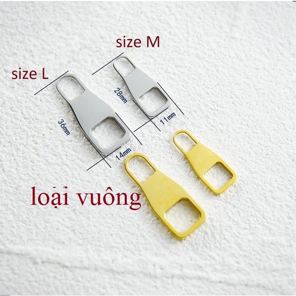 Tay kéo  cho củ khoá dây kéo LV luxury - phụ kiện làm đồ da cao cấp