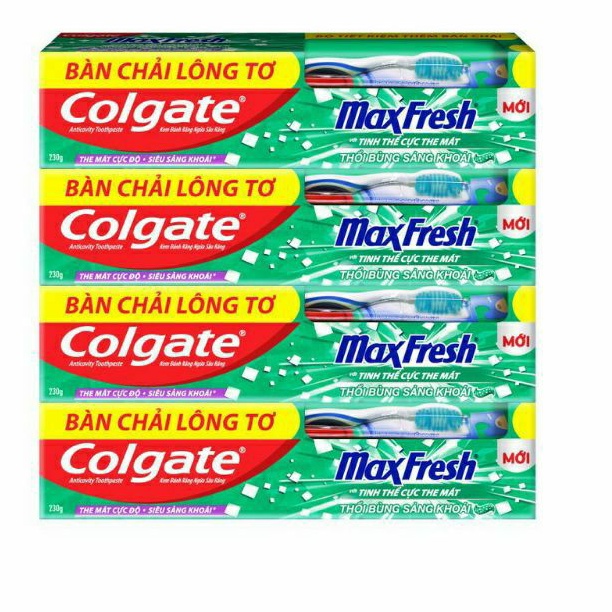Kem Đánh răng Colgate maxfresh cực the mát 230g Thổi bùng sảng khoái Kem đánh răng