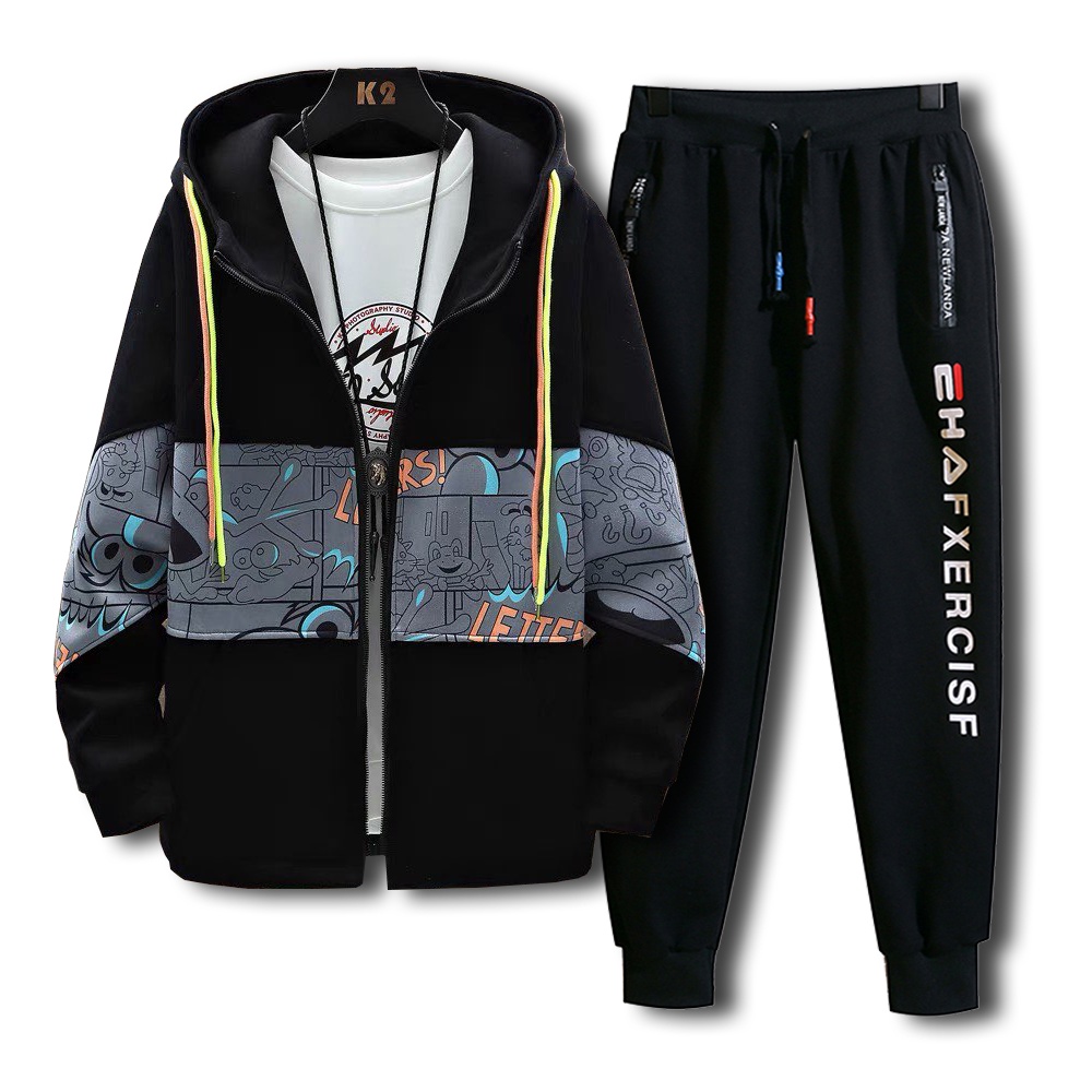 Bộ Quần Áo Nam Nữ Unisex Áo Hoodie Nam Dài Tay Quần Jogger Nam Bo Gấu MixxStore AO KHOAC NAM 1000038 + QUAN NAM 1000069