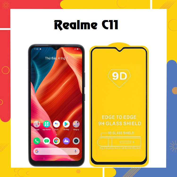 Kính cường lực full màn Realme Q Q2 Q2i Q3 Q5 Gt Neo 2 2T 3 5 X X2 X7 pro V3 V5 V15 Narzo 30a 50a 50i prime