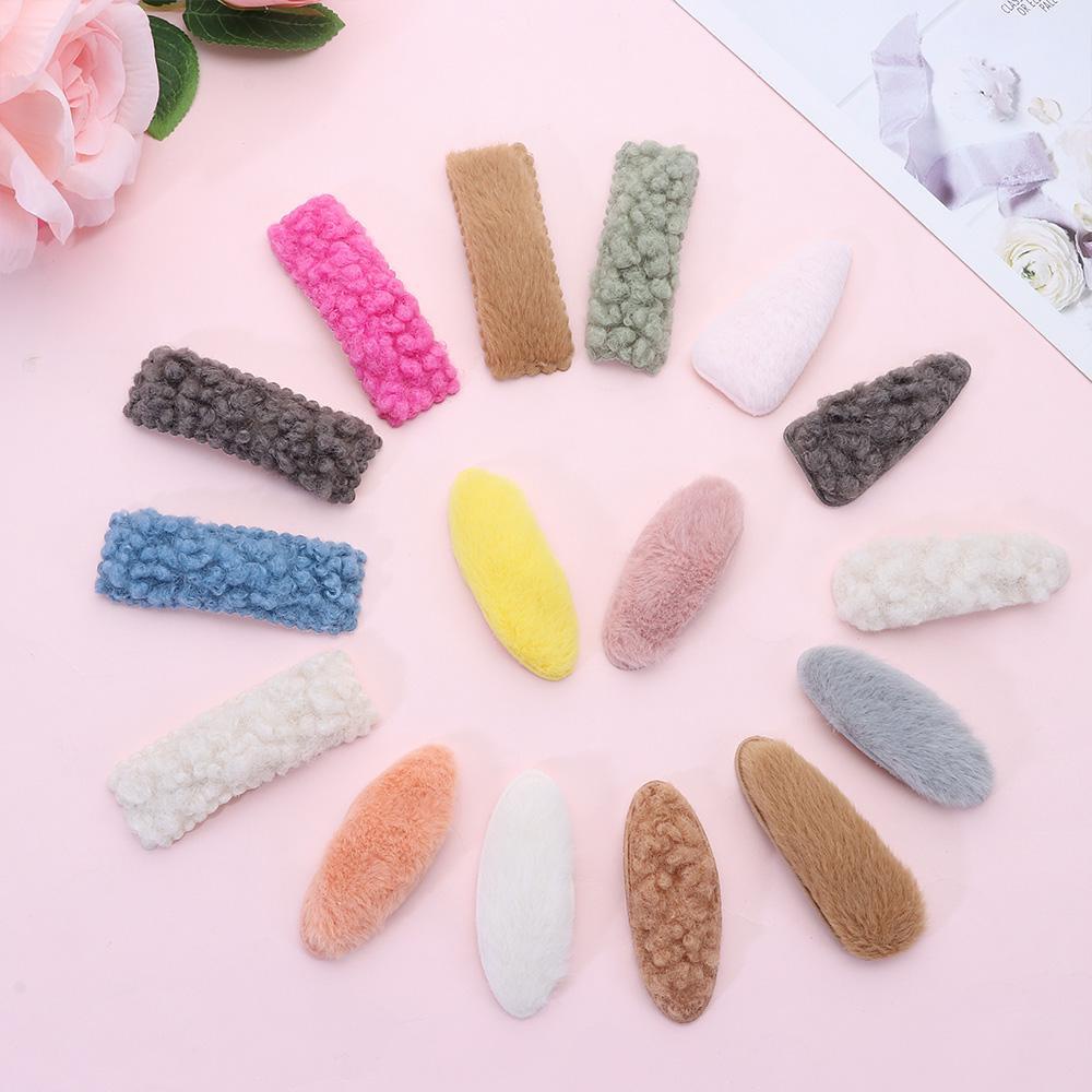 OSIER1 Kẹp Tóc Lông Cừu Mềm Mại Thời Trang Cho Nữ