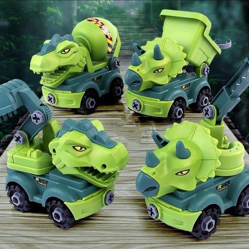 Đồ Chơi Xe Khủng Long Lắp Ráp Kèm Tua Vít