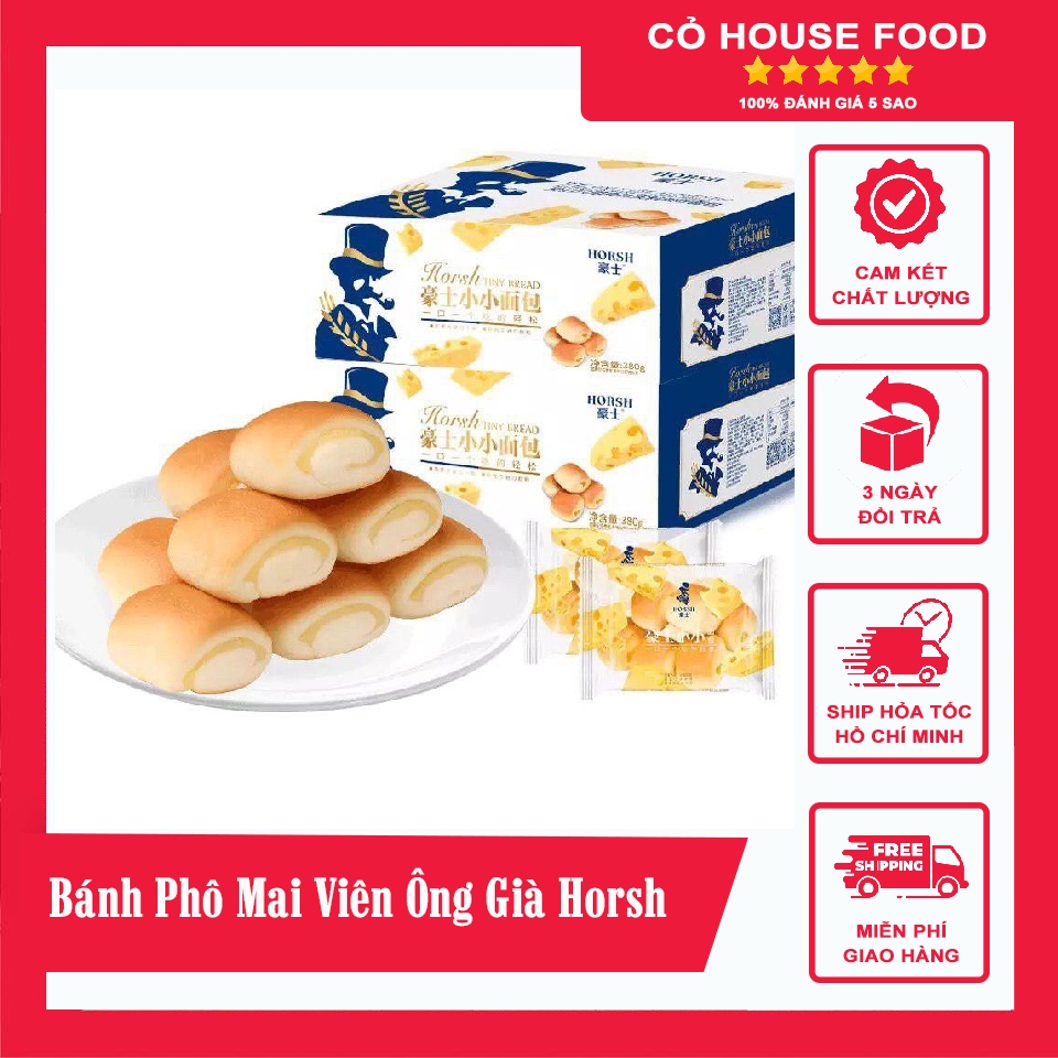 Bánh phô mai viên ông già Horsh tan chảy ông già Horsh túi 6 viên - TONGKHOCOHOUSE