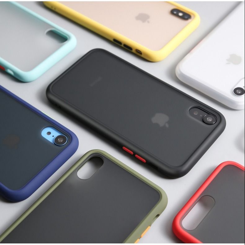 Ốp điện thoại mặt nhám chống sốc chống bấm vân tay cho iPhone X XS Max Xr 6 6s 7 8 Plus 11 Pro Max SE 2020 | BigBuy360 - bigbuy360.vn