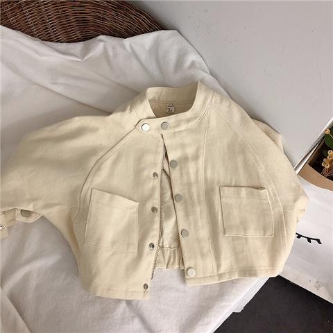 Áo Khoác Cotton Tay Cánh Dơi Màu Trơn Thời Trang Xuân Thu Hàn Quốc Mới 2022 Cho Bé