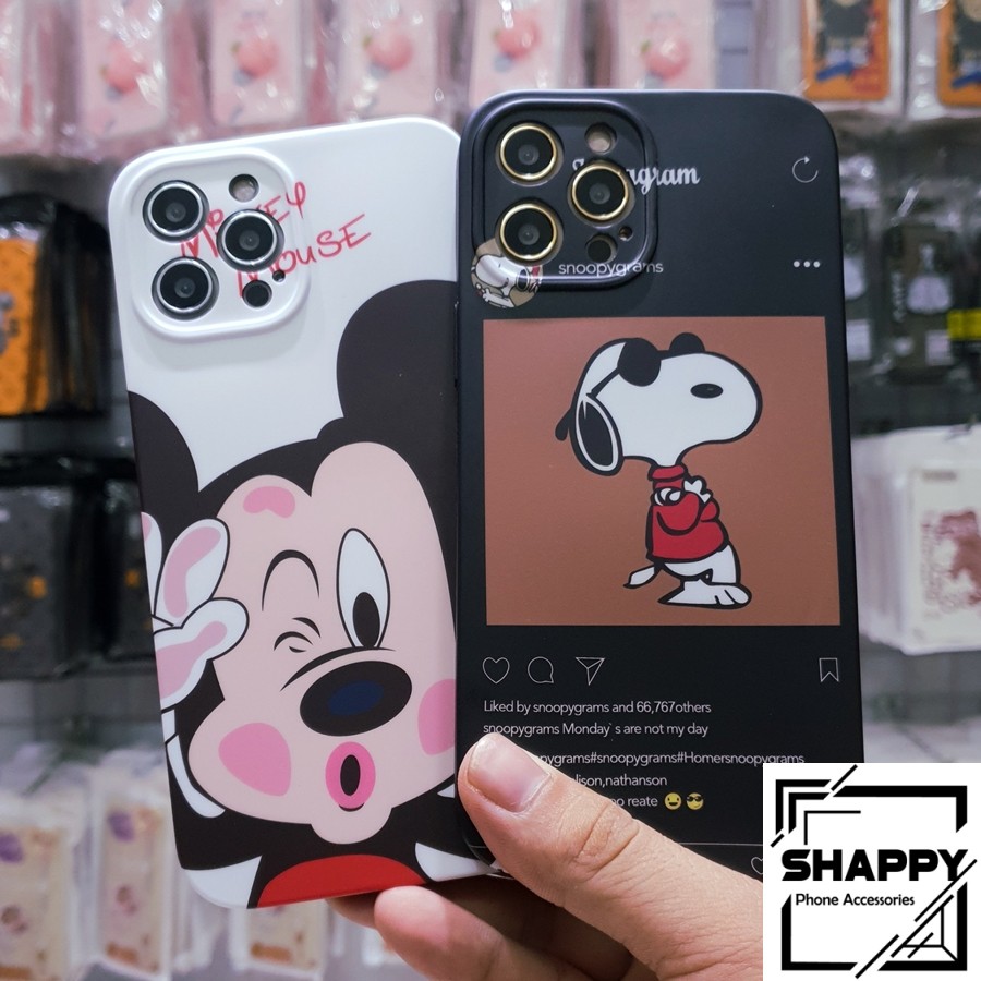 [Không Popsocket] Ốp Lưng IPhone Mickey x Snoopy Dẻo Các Dòng 7Plus/8Plus/X/XS/XsMax/11/11ProMax/12ProMax [Shappy Shop]