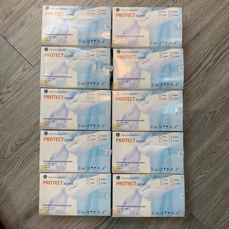 Găng tay cao su y tế hộp 50 cái phù hợp đa ngành nghề sửa xe, rửa xe, thợ xăm, làm tóc, y tế
