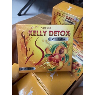 Combo 3 hộp trà đào giảm cân Kelly detox CHÍNH HÃNG