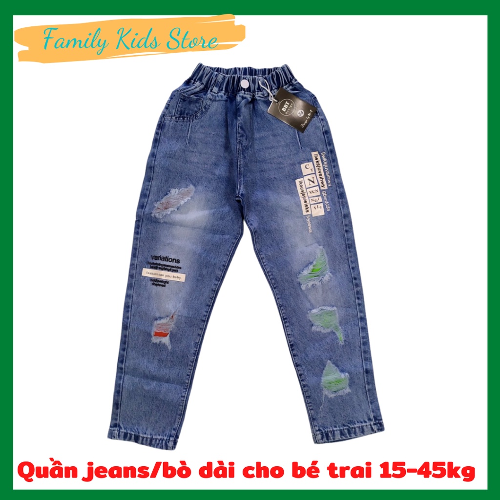 Quần jeans/bò dài cực xịn đẹp cho bé trai 20-40kg - chất cao cấp co giãn mịn đẹp