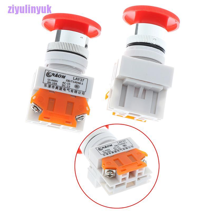 1 Nút Công Tắc Nhấn Khẩn Cấp 10A Hình Nấm Màu Đỏ
