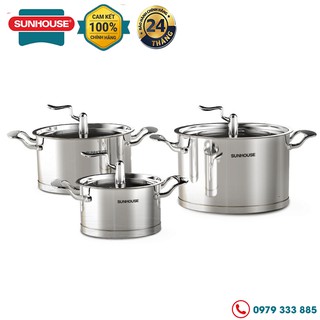 BỘ NỒI INOX 5 ĐÁY SUNHOUSE SHG2503MSA