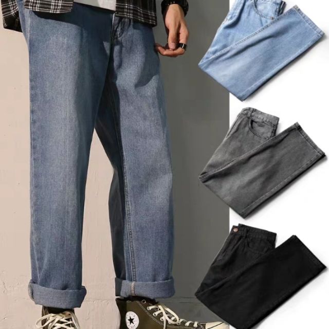 (ORDER) Quần Jeans Nam ống suông rộng Style Ulzzang cá tính- Nhiều màu