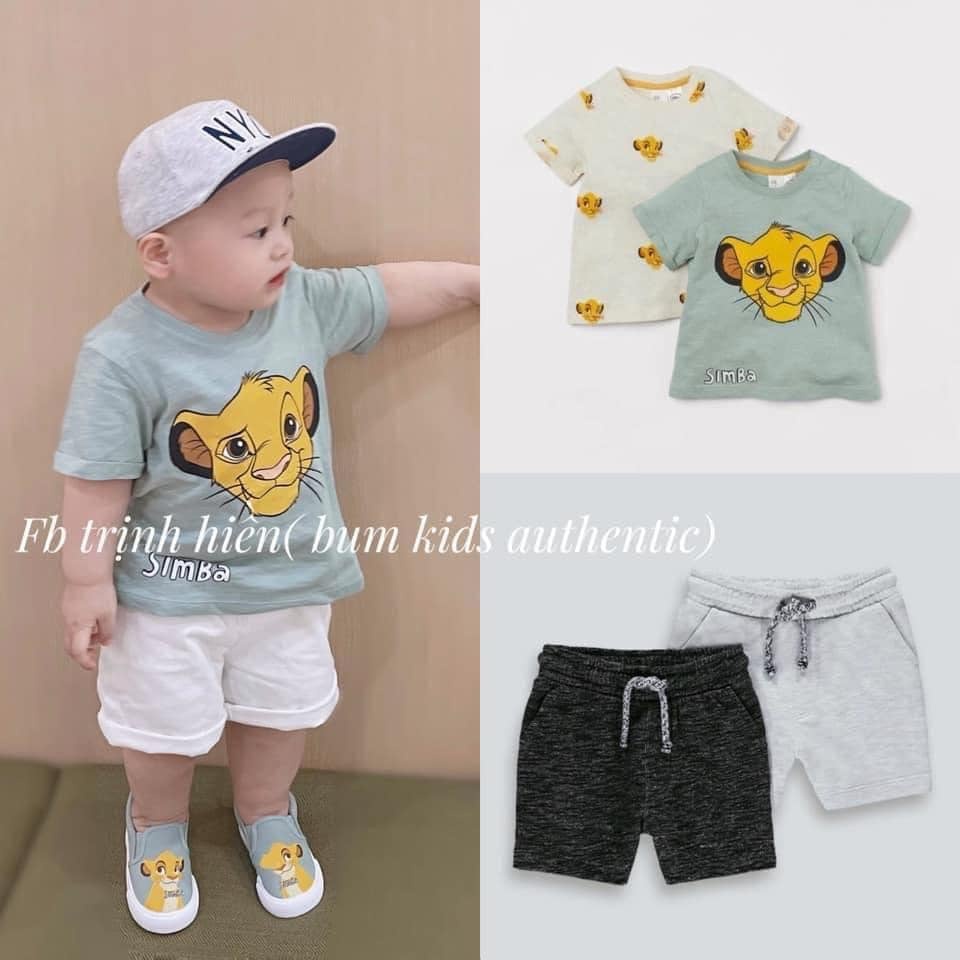 Quần short bé trai combo 2 quần đùi cotton đen ghi 100% cotton 4 chiều mềm mịn co dãn