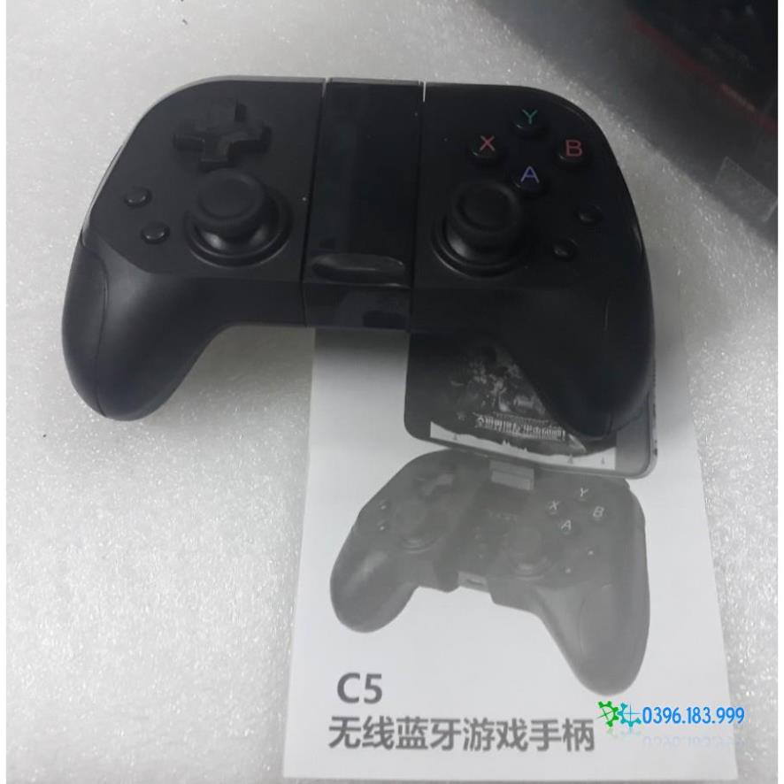 Tay Cầm chơi game FIGHTING PAD C5 - BLUETOOTH GAMEPAD  Wireless controller Có Dây Chơi Game Cho PC,có giá kẹp điện thoại