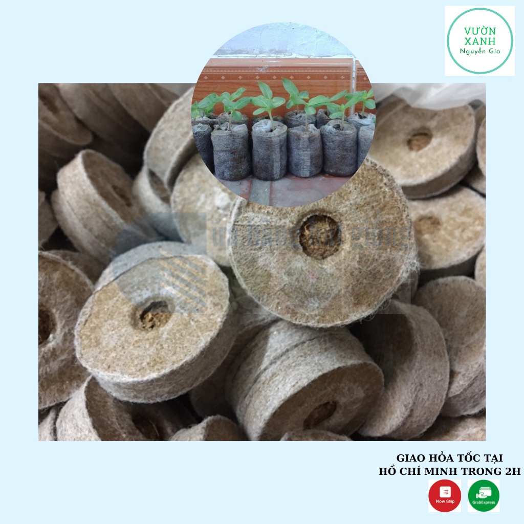 Bịch 100 viên nén ươm hạt Mekong. Nở đều, tăng tỷ lệ nảy mầm