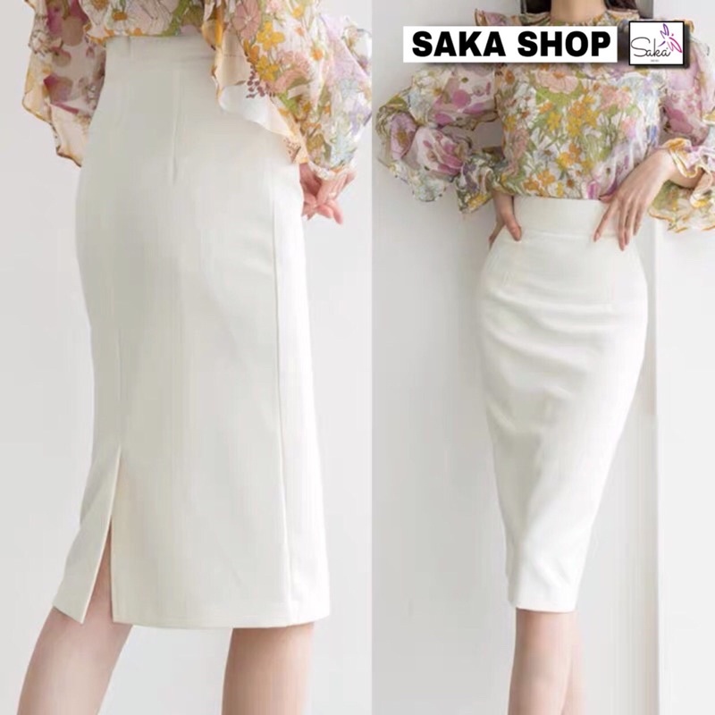 Chân váy nữ bút chì dáng dài vải tuyết mưa dày dặn nhiều màu