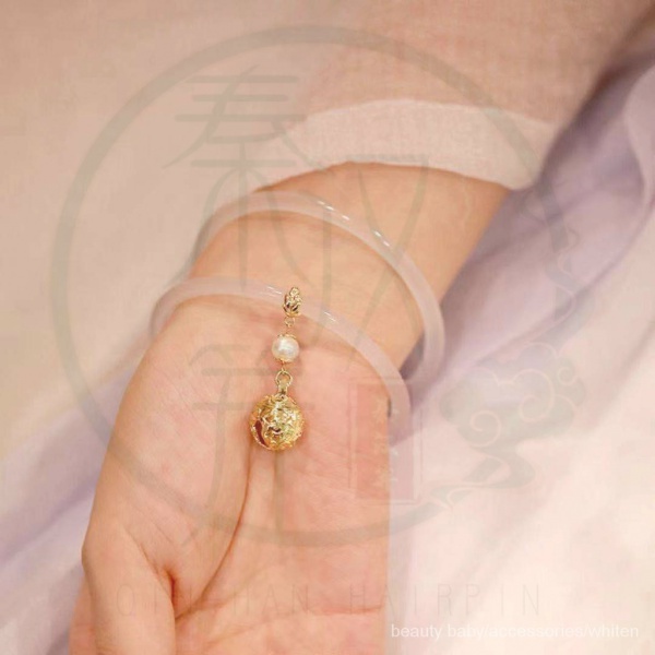 Vòng tay giả mã não màu trắng/ xanh dương/ xanh lá thạch phong cách Hán phục đẹp và tinh tế cho nữ