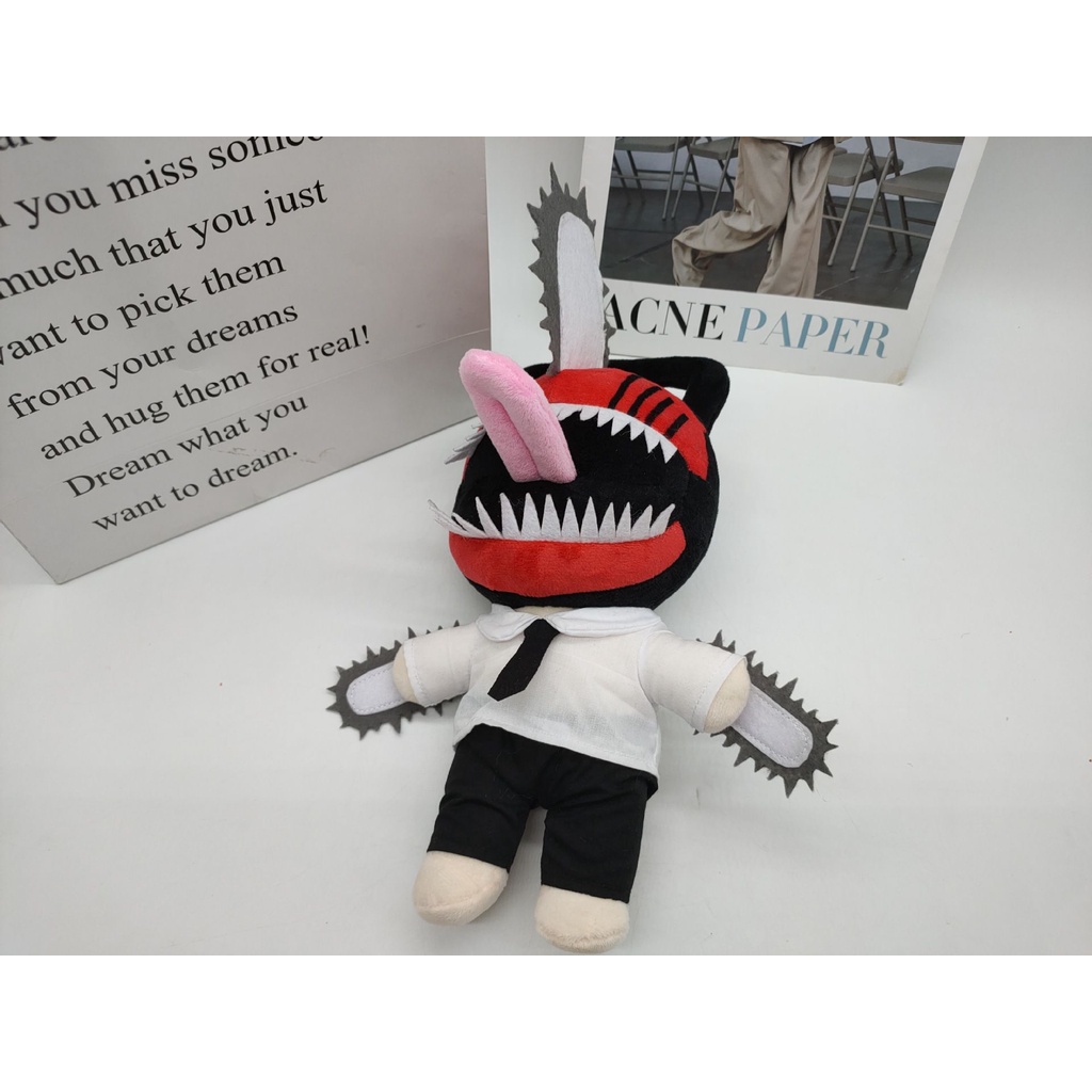 Anime Chainsaw Man Denji Cosplay Plushie Pochita Stuffed Dolls Plush Toys Kids Boys Girls Halloween Xmas Birthday Gifts