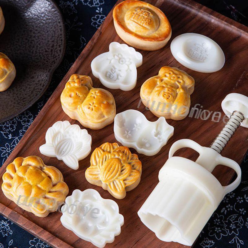 Cozyx 50g Moon Cake Mold 2 Lucky Bag Hand Stamps