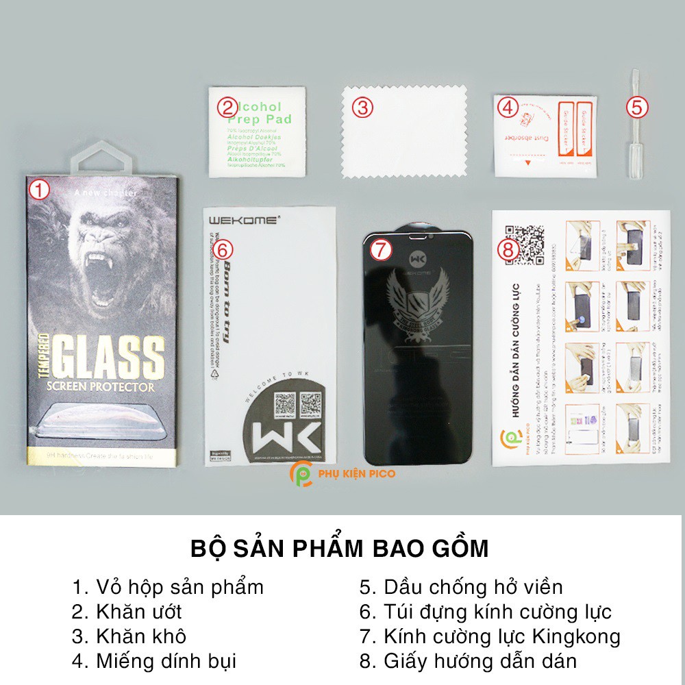 Kính cường lực Iphone 11 Pro Max full màn hình chống nhìn trộm KingKong – Dán màn hình Iphone 11 Pro Max